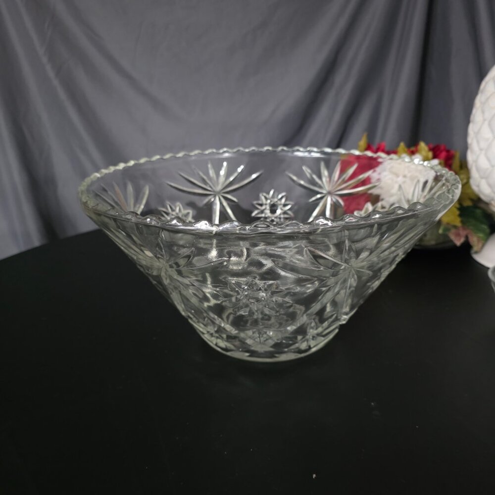 VINTAGE ANCHOR HOCKING (1960'S) Star of David Punch Bowl